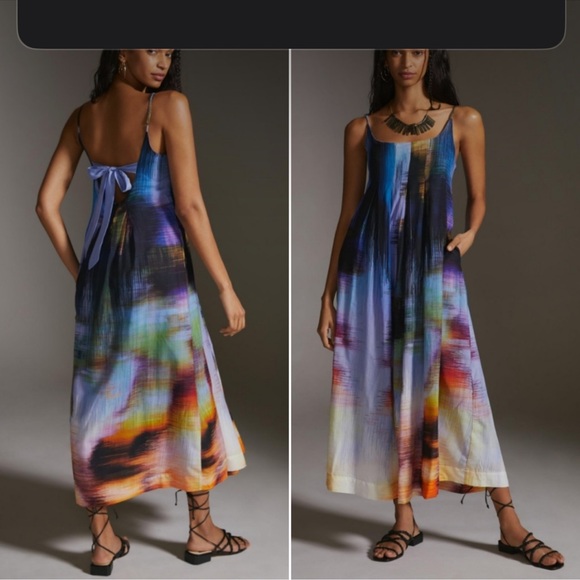 NWT Anthropologie Dress, rainbow size small with pockets!! - Picture 3 of 7